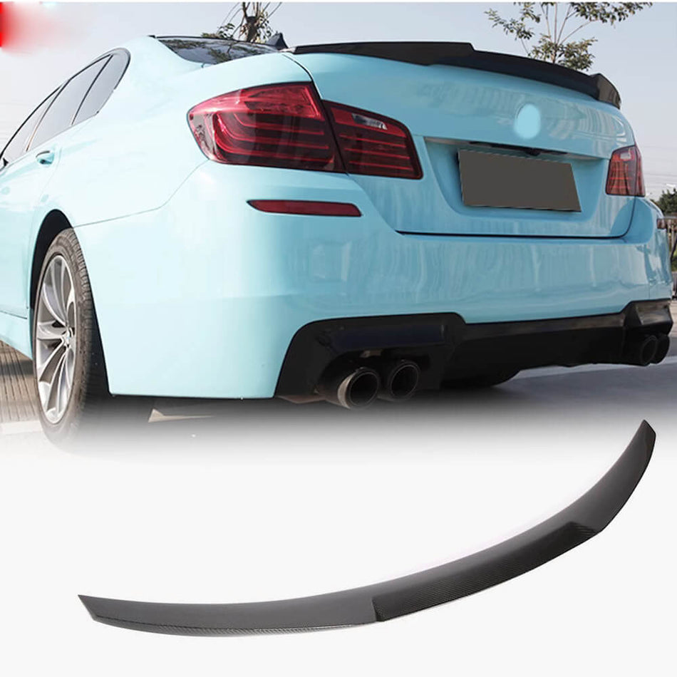 For BMW 5 Series F10 Carbon Fiber Rear Trunk Spoiler Boot Wing Lip | 520i 523i 528i 530i 535i 550i M5