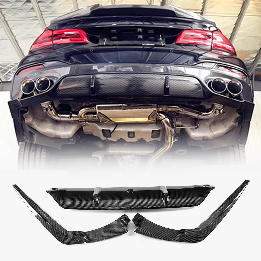 For BMW 5 Series G30 Pre-LCI Carbon Fiber Rear Bumper Diffuser Canard  Spltters Wide Body Kit | 520i 530i 530e 540i M Sport M550i