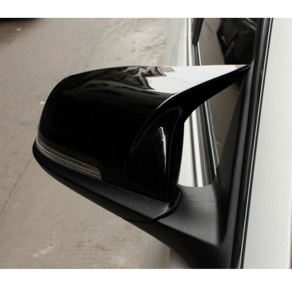 For BMW F20 F21 F22 F30 F31 F34 F32 F33 X1 E84 Replacement Glossy Black Side Rearview Mirror Cover Caps Pair