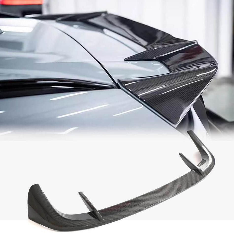 For BMW X3M F97 Sport Utility 4-Door 22-23 Carbon Fiber Rear Roof Spoiler Window Wing Lip