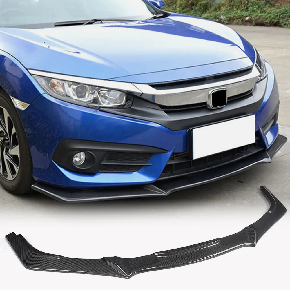 For Honda Civic Coupe Carbon Fiber Front Bumper Lip Spoiler 