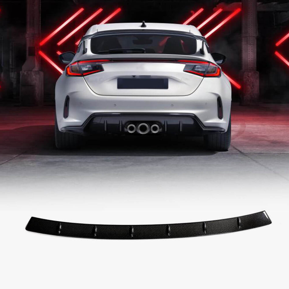 For Honda Civic TYPE R Hatchback 4-Door Carbon Fiber Rear Roof Spoiler Boot Wing Lip