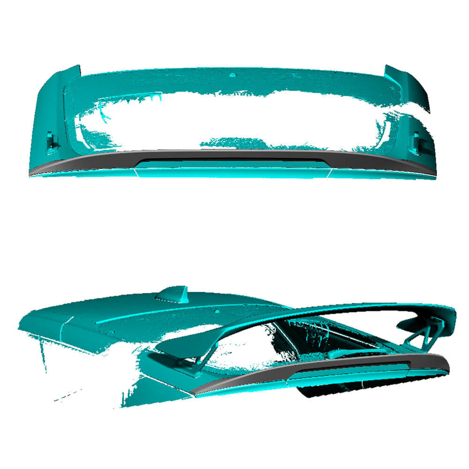 For Honda Civic TYPE R Hatchback 4-Door Carbon Fiber Rear Trunk Spoiler Boot Wing Lip