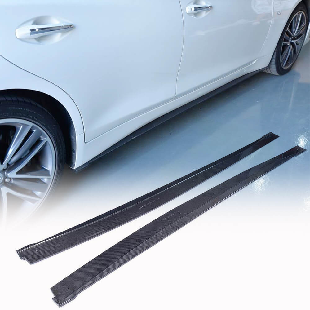 Infiniti Q50 Sedan 2014-2022 Side Skirts Carbon Fiber-Ahacarbon