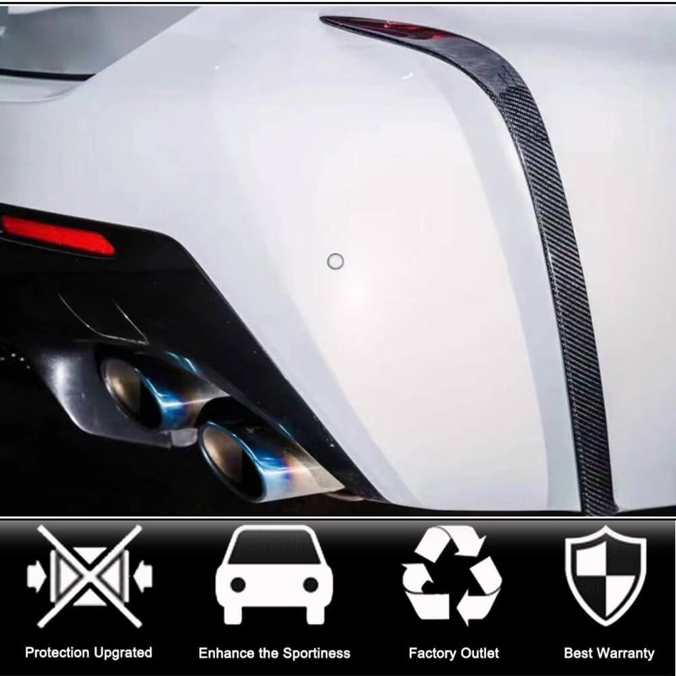For Lexus RCF 14-18 Carbon Fiber Rear Bumper Splitters Canard Flaps