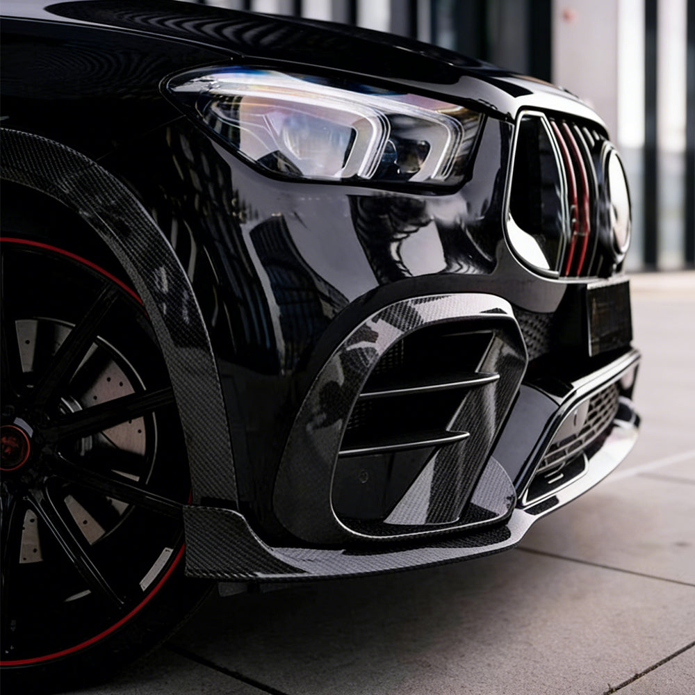 Mercedes Benz GLE63 AMG Carbon Fiber Front Bumper Splitters
