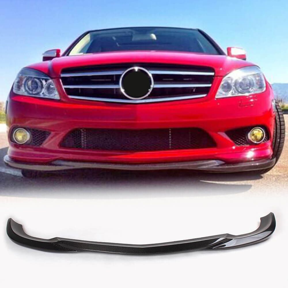 Mercedes Benz W204 C300 Sport Pre-facelift 2008-2011 Front Bumper Lip Carbon Fiber Mercedes Benz W204 C300 Sport Pre-facelift 2008-2011 Front Bumper Lip Carbon Fiber