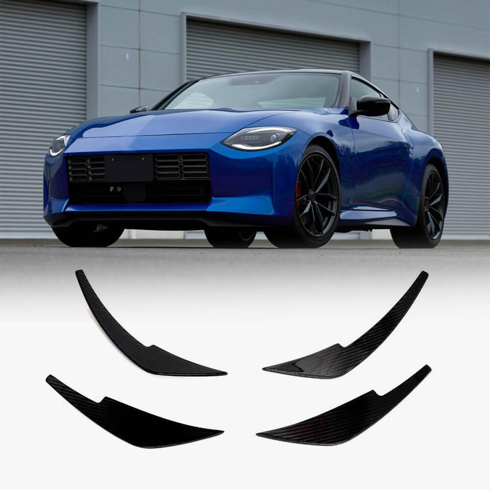 Caron Mon Ange プチベース Nissan 400Z Carbon Fiber Front Bumper Splitter Air Vent Fins