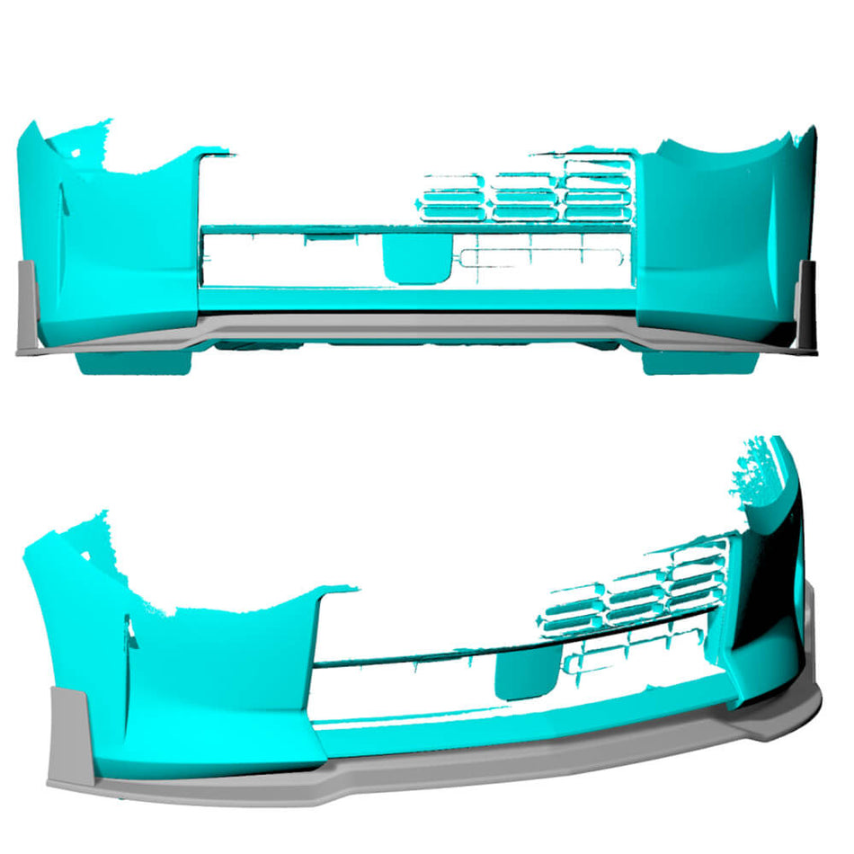 For Nissan 400Z Dry Carbon Fiber Add-on Front Bumper Lip Spoiler Body Kit