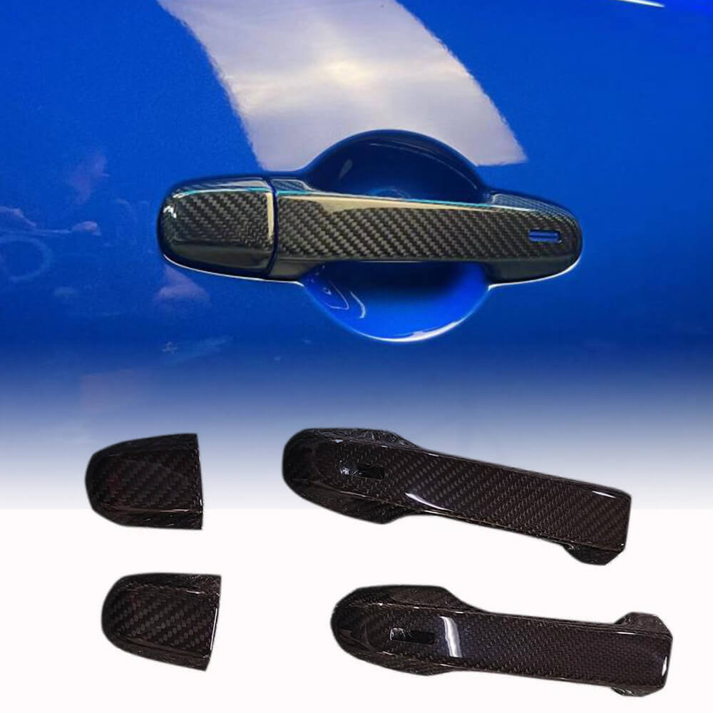 Real Dry Carbon Fiber Door Pillar Panel Decal Covers for Mazda RX8 RX-8 Car & Tr