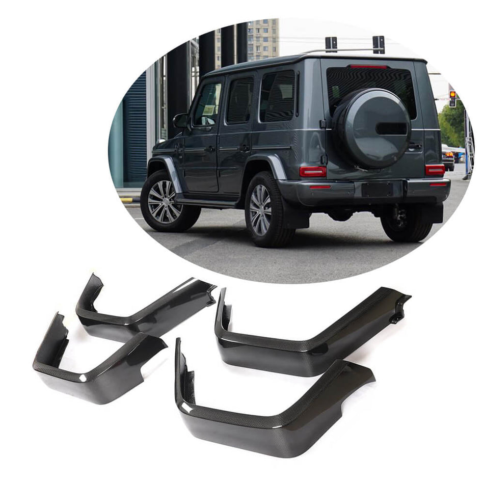 For Mercedes Benz W463 Base Wagon 19UP Real Dry Carbon Fiber Wheel Eyebrow Arch Trim Lips Fender Flares Protector
