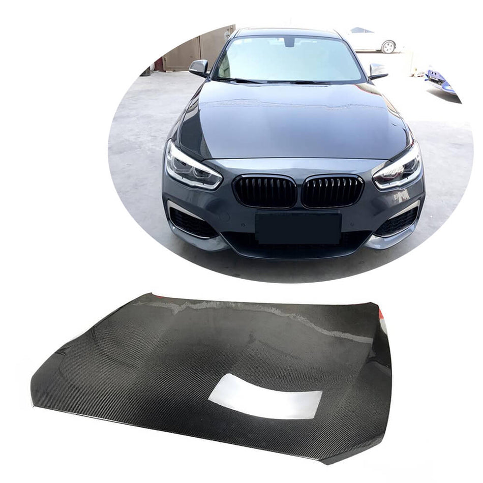 For BMW 1 Series F20 F21 Carbon Fiber Engine Bonnet Hood Cover