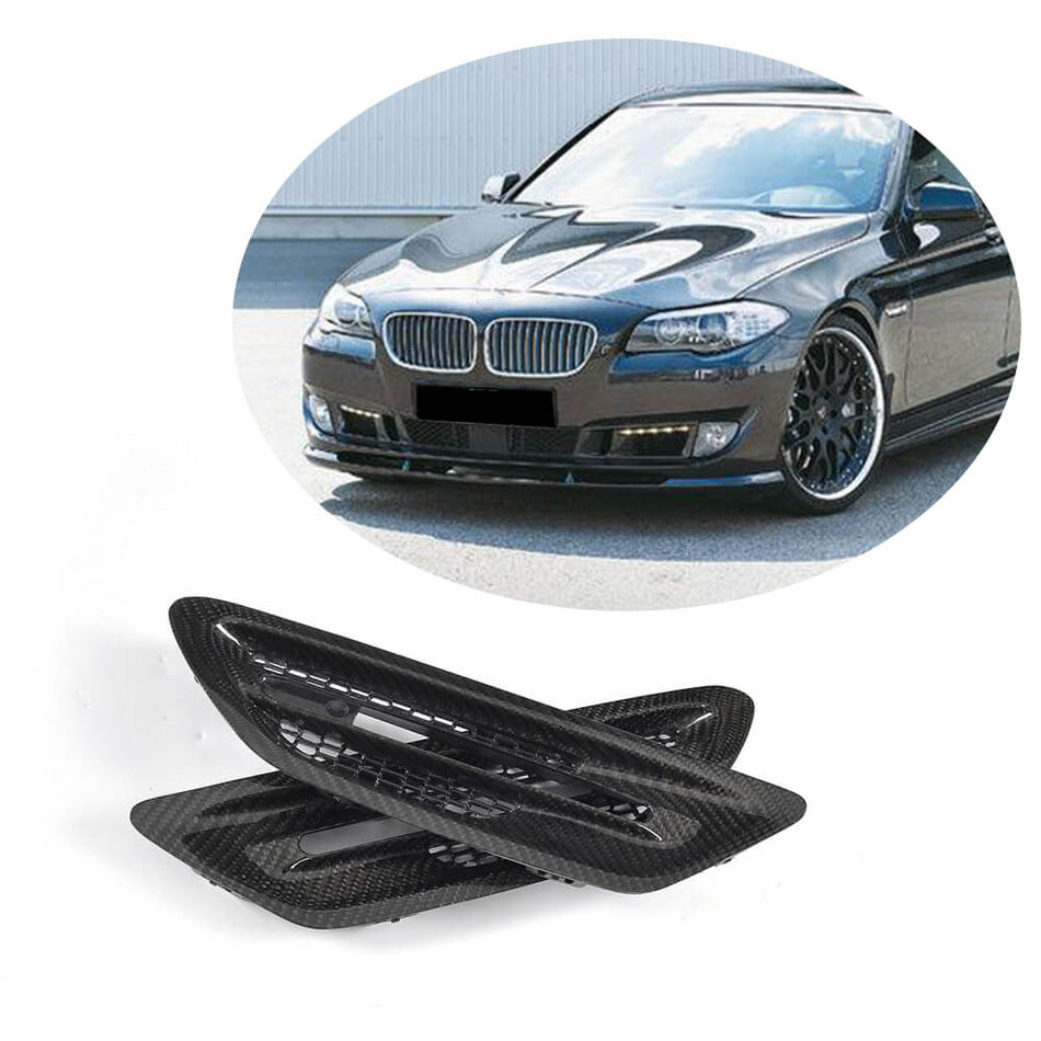 For BMW 5 Series F10 Carbon Fiber Side Air Fender Vent Grille | 520i 523i 528i 530i 535i 550i M5