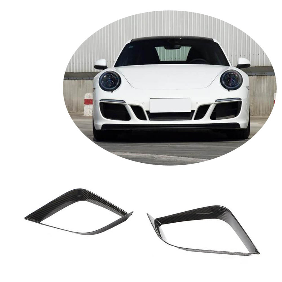 For Porsche 911 Carrera 4 GTS 2017 Carbon Fiber Front Bumper Air Fender Vent Body Kits