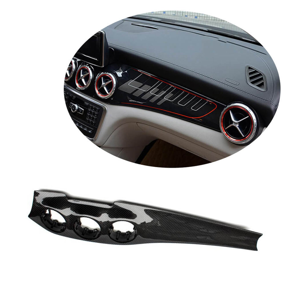For Mercedes Benz (W117) C117 GLA X156 Pre-facelift Carbon Fiber Center Console Cover LHD