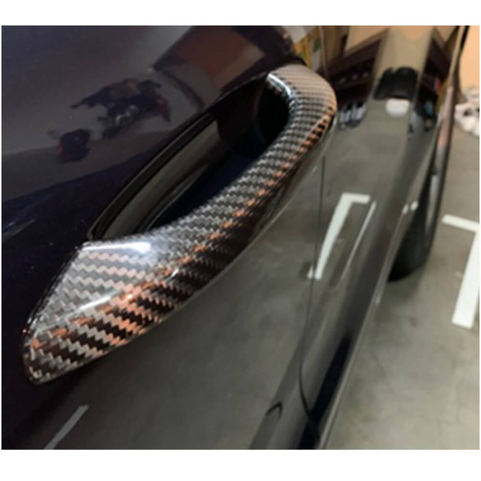 For Porsche Macan 2018-2020 Carbon Fiber Door Handle Cover Trim