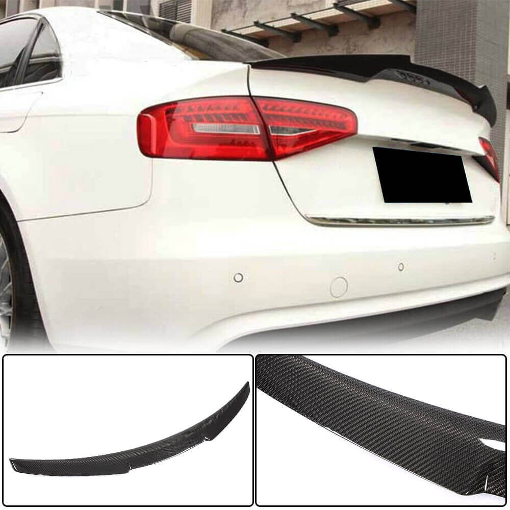 A4 B8 Sedan M4 Style Dry Carbon Fiber Spoiler main image 1