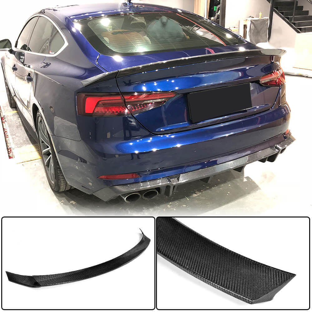 Audi S5/A5 Sline (B9) Carbon Fiber Rear Spoiler & Trunk Boot Wing Lip –  Ahacarbon