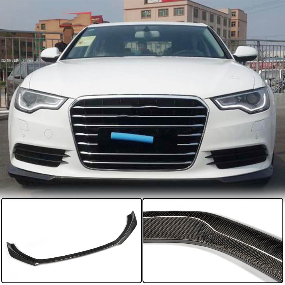 Audi A6 C7 Carbon Fiber Front Bumper Lip Spoiler Exterior Accessories audi-a6-c7-carbon-fiber-front-bumper-lip-spoiler-exterior-accessories