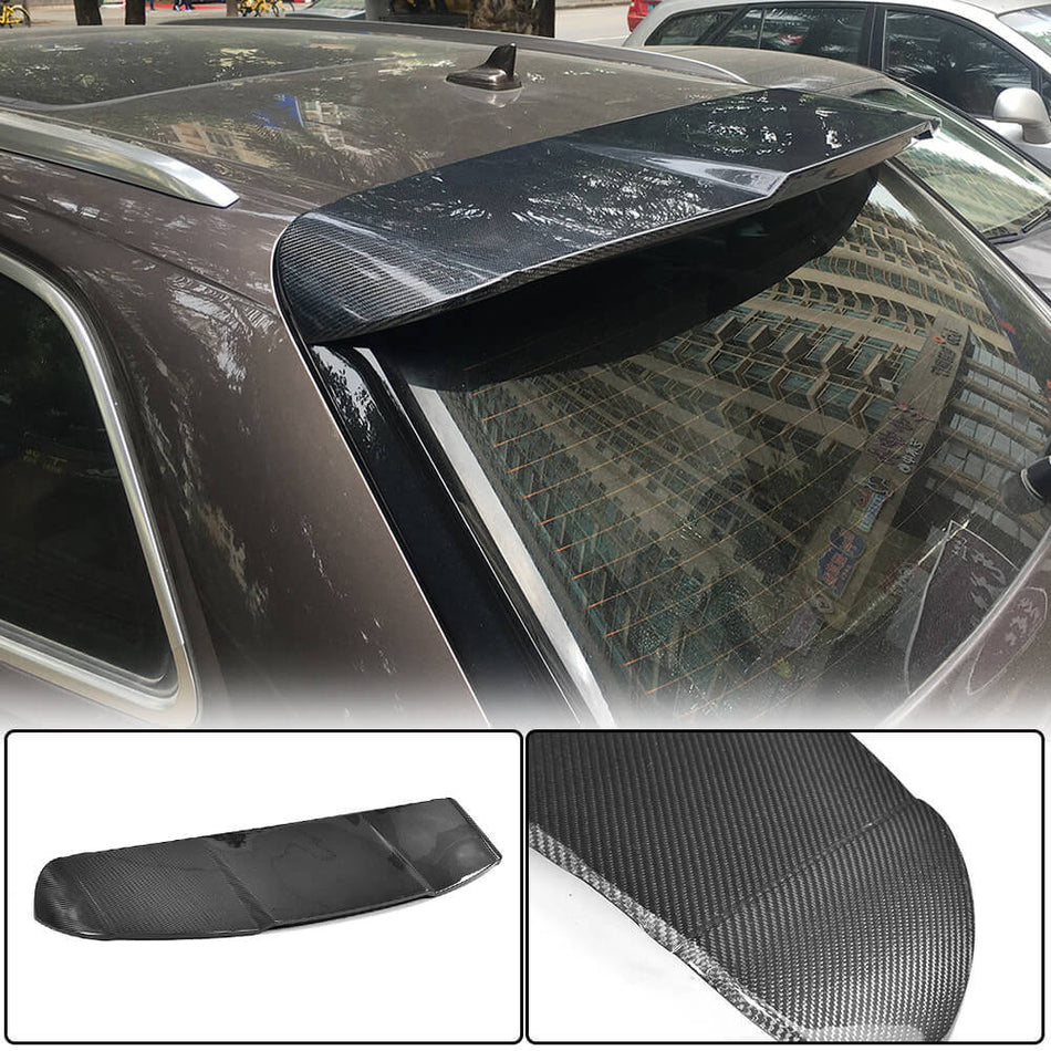 For Audi Q7 SQ7 Sline Carbon Fiber Rear Roof Spoiler Window Wing Lip