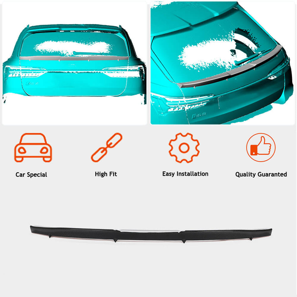 For Audi RS6 C8 Avant Dry Carbon Fiber Rear Spoiler Middle Window Wing Lip