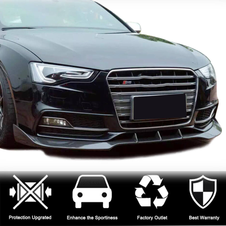 For Audi S5 A5 Sline B8.5 Facelift Carbon Fiber Front Bumper Lip Spoiler Wide Body Kit