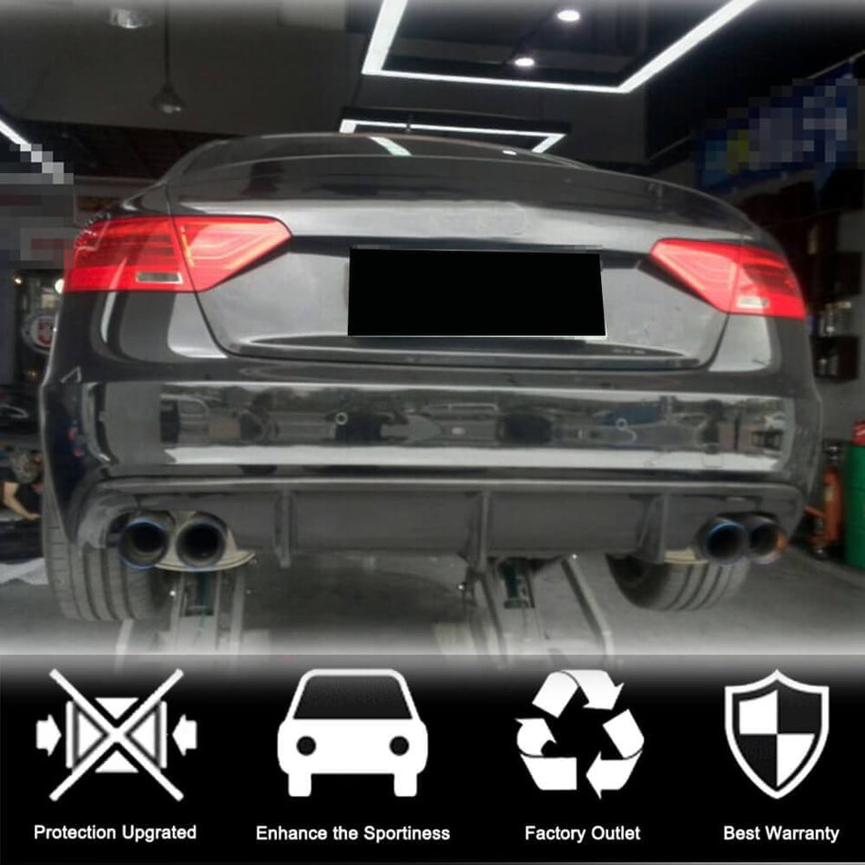 For Audi S5 A5 Sline B8.5 Facelift Carbon Fiber Rear Bumper Diffuser Valance Lip