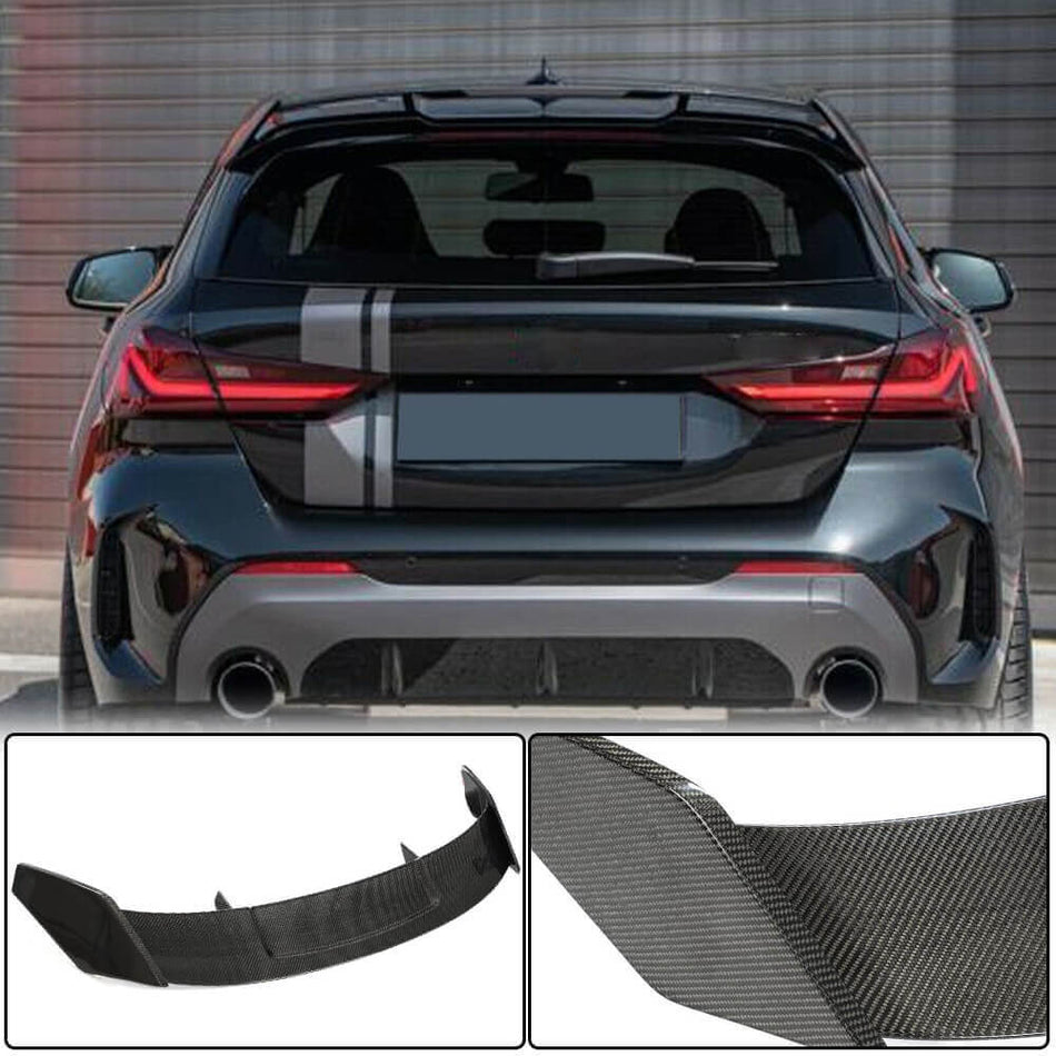 For BMW 1 Series F40 118i M Sport M135i xDrive Carbon Fiber Rear Roof Spoiler Window Wing Lip