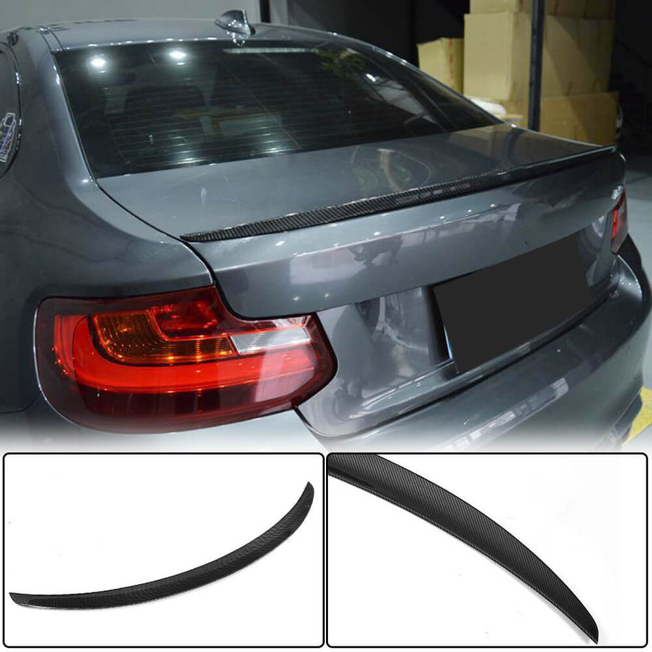 For BMW 2 Series F22 F87 Coupe Carbon Fiber Rear Trunk Spoiler Boot Wing Lip | 220i 228i 230i M235i M240i M2