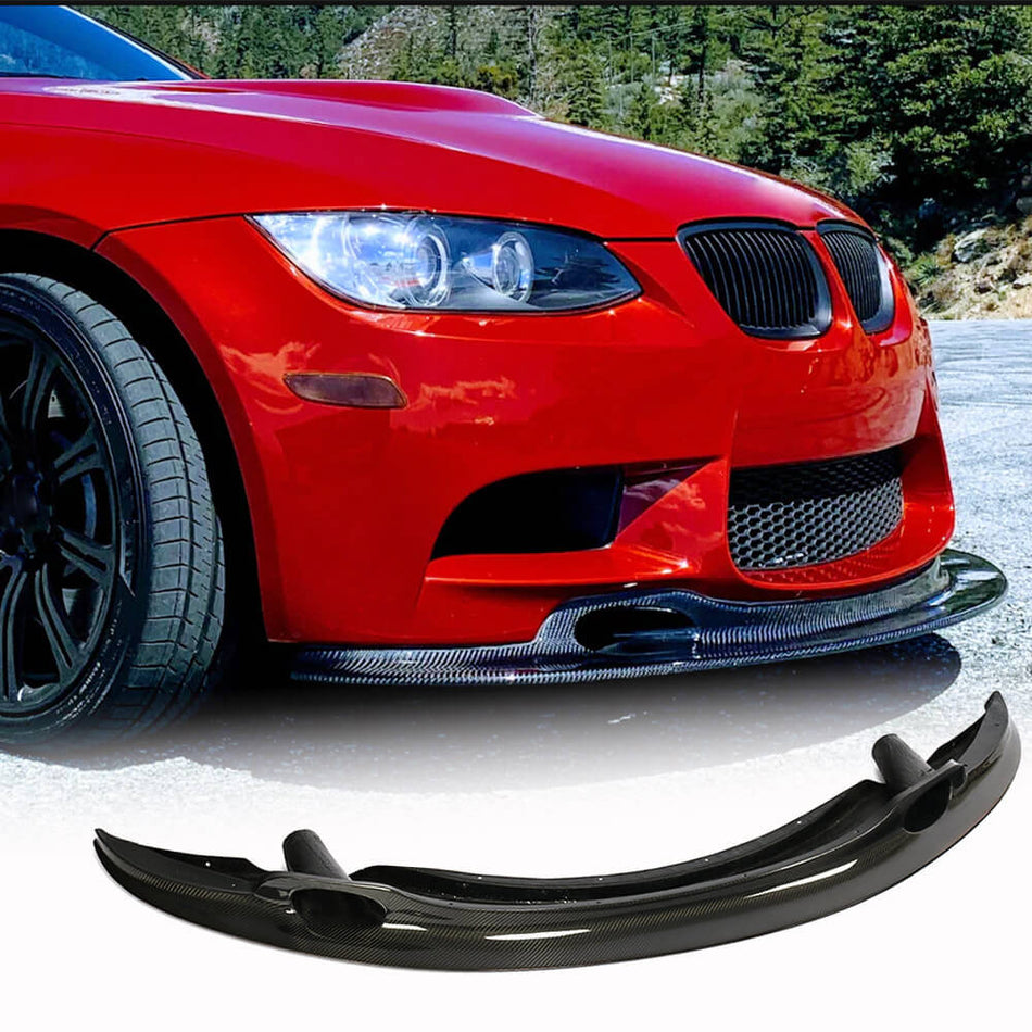 For BMW 3 Series E90 E92 E93 M3 Carbon Fiber Front Bumper Lip Spoiler Splitter Wide Body Kit