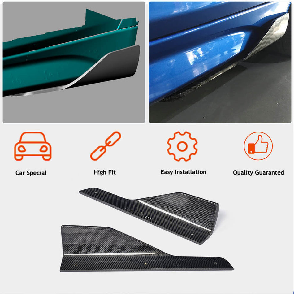 For BMW 3 Series F30 M Sport Carbon Fiber Side Skirts Splitter Cupwing Winglets Flaps | 318i 320i 328i 330i 335i 340i M-tech