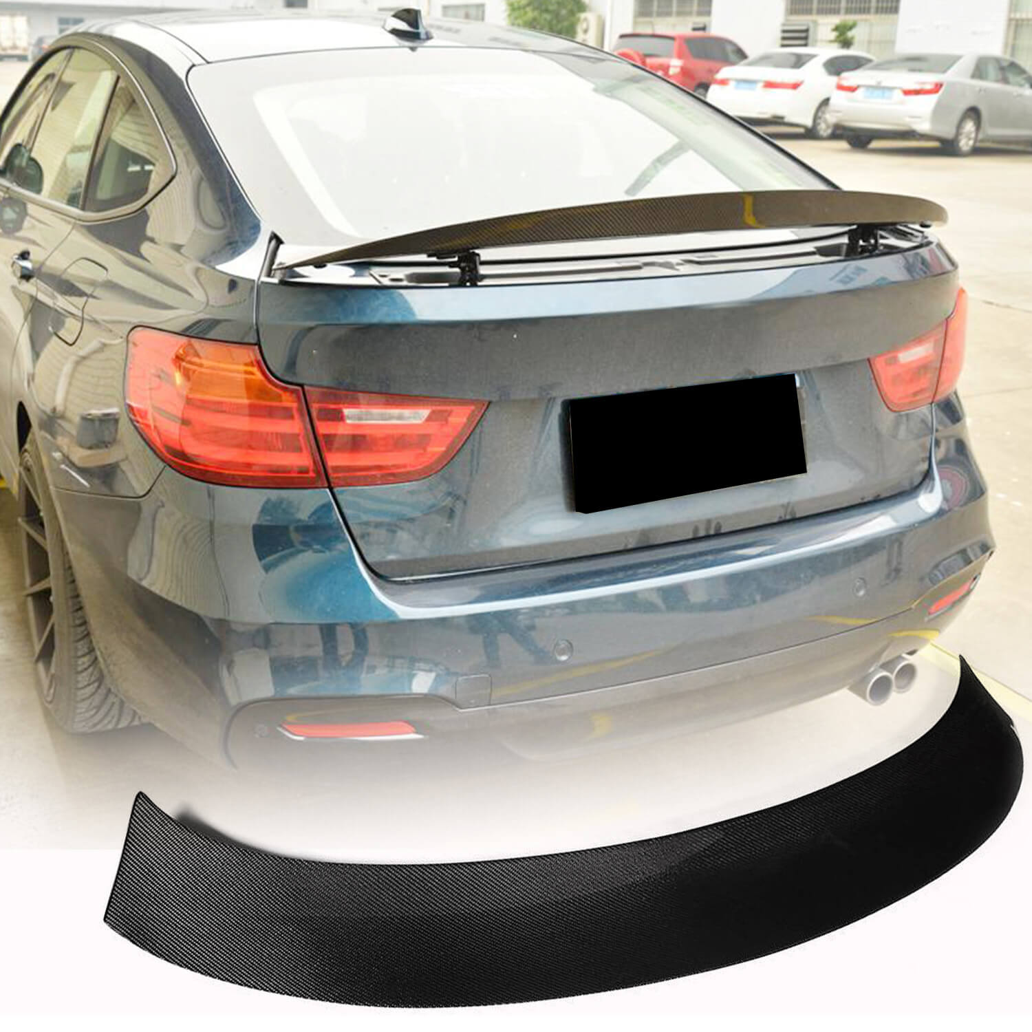 Fit for BMW 3 Series F34 GT Hatchback 14-17 Rear Trunk Spoiler Wing REAL  CARBON