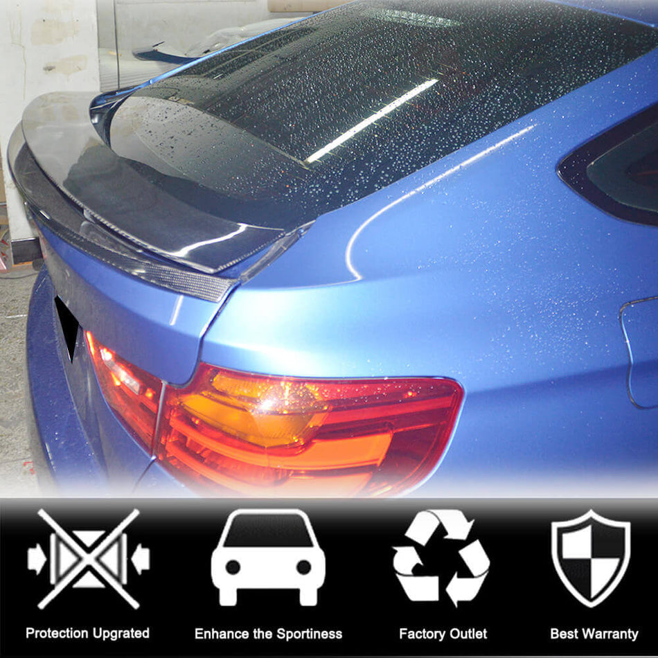 For BMW 3 Series F34 xDrive GT Gran Turismo Carbon Fiber Rear Trunk Spoiler Boot Wing Lip