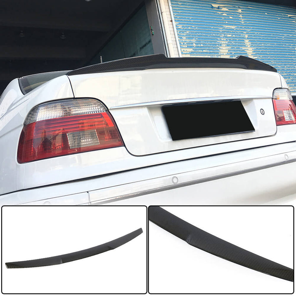 For BMW 5 Sereis E39 Carbon Fiber Rear Trunk Spoiler Boot Wing Lip | 520i 523i 525i 528i 530i 535i 540i
