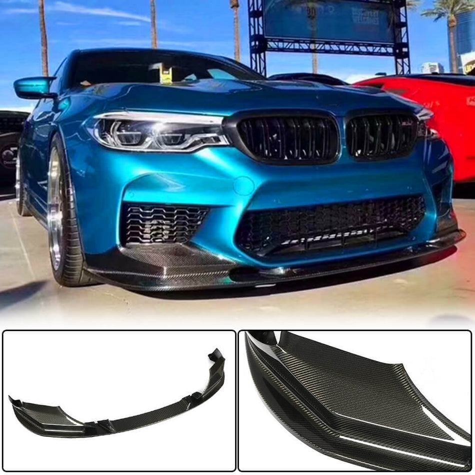 For BMW 5 Series F90 M5 Pre-LCI Carbon Fiber Front Bumper Lip Spoiler Splitter