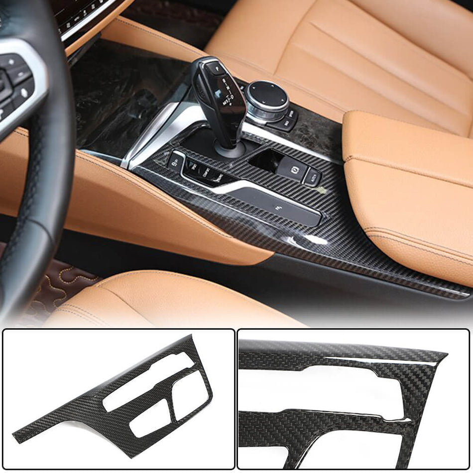 For BMW 5 Series G30 F90 Pre-LCI Dry Carbon Fiber Interior Center Console Gear Shift Panel Dashboard Trim｜520i 530i 530e 540i M550i M5
