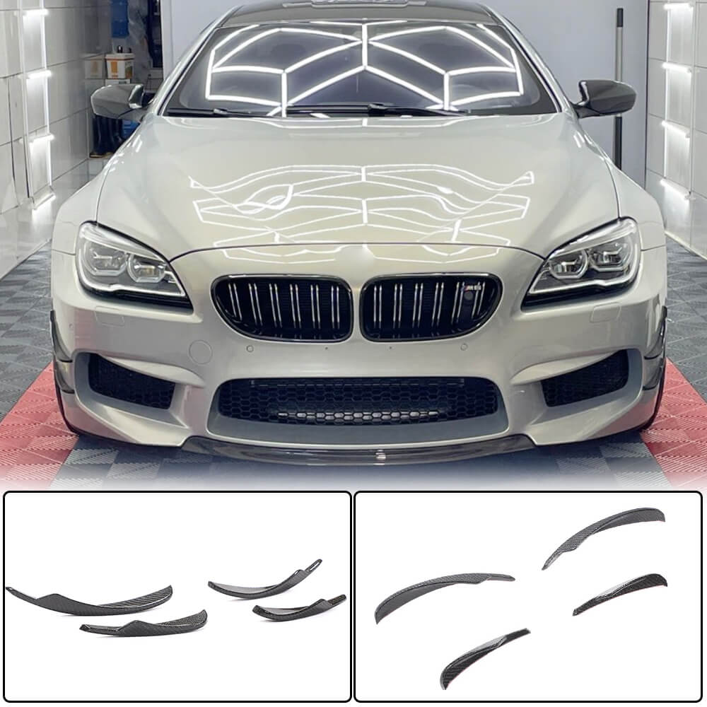 BMW F06 F12 F13 M6 Dry Carbon Fiber Front Bumper Air Vent Aero Fins