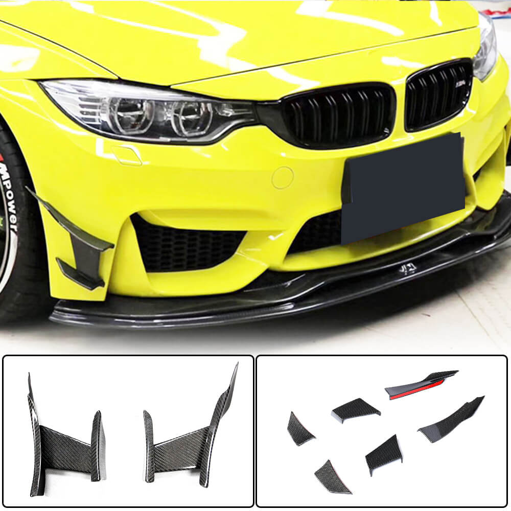 BMW F8X M3 M4 Carbon Fiber Front Bumper Fins