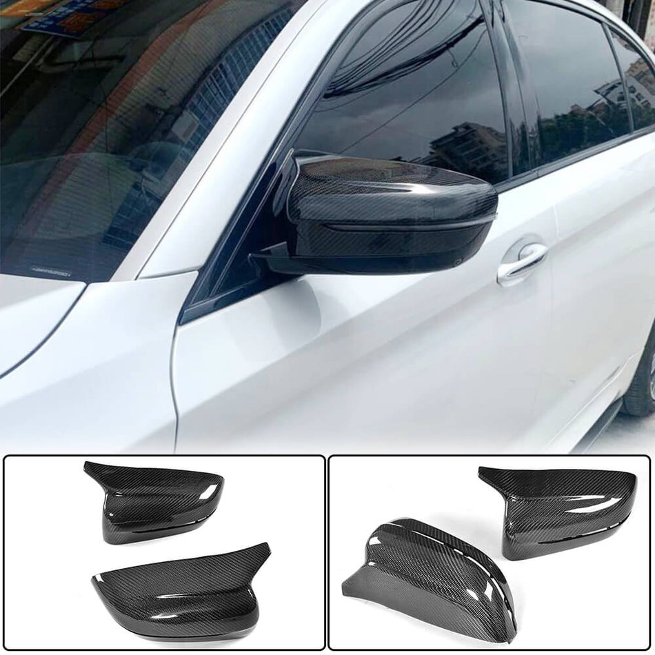 For BMW G30 G38 G11 G12 Replacement Carbon Fiber Side Mirror Cover Caps LHD Pair