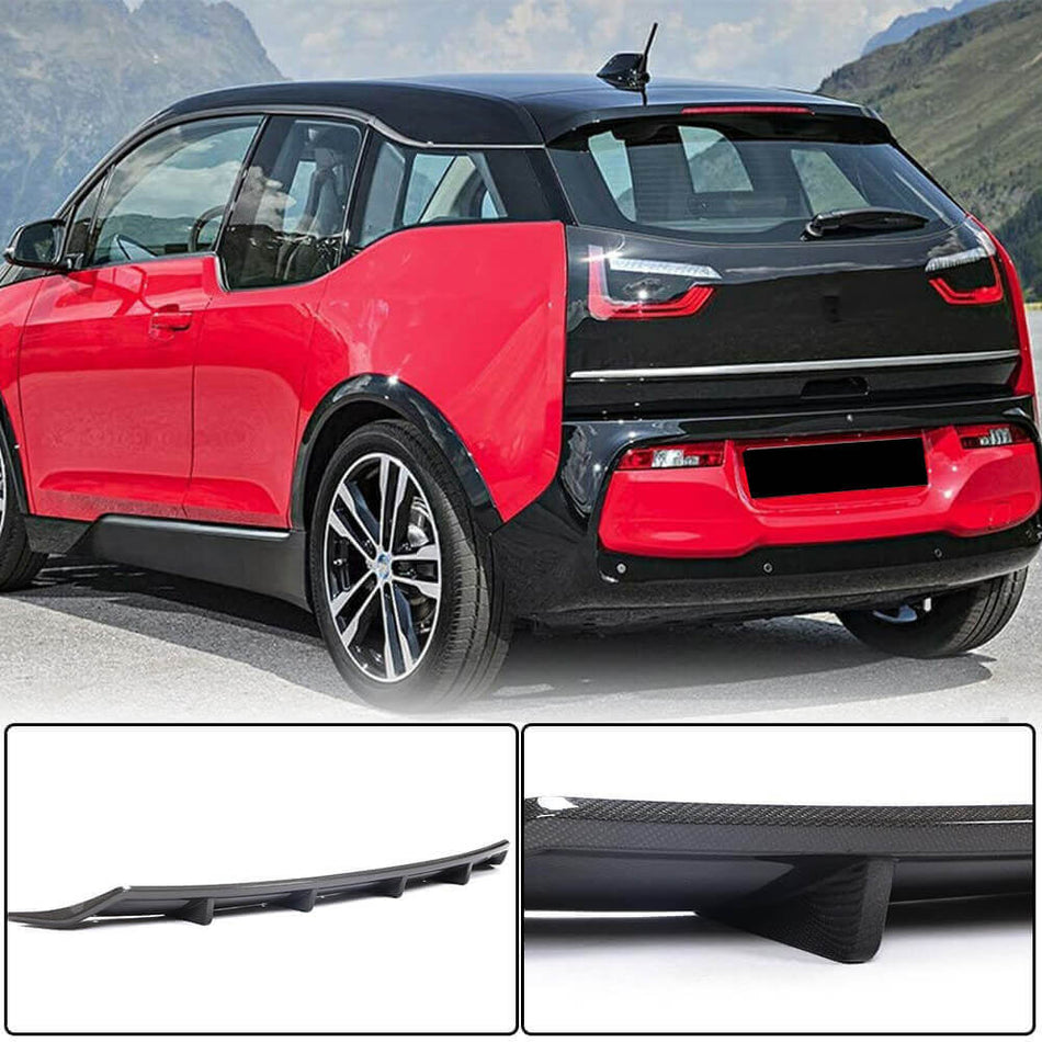 For BMW I3 I01 2018-2020 Carbon Fiber Rear Bumper Diffuser Valance Lip Wide Body Kit