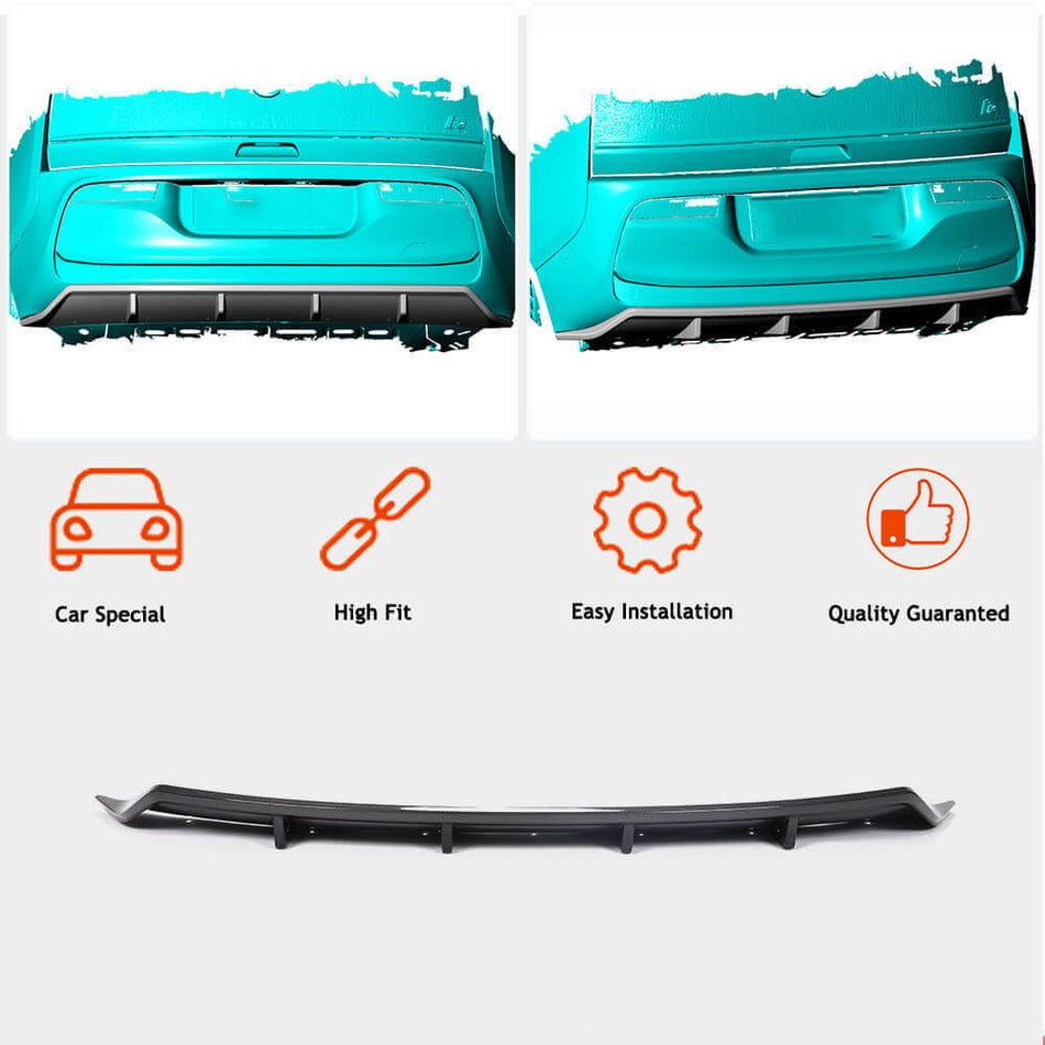 For BMW I3 I01 2018-2020 Carbon Fiber Rear Bumper Diffuser Valance Lip Wide Body Kit