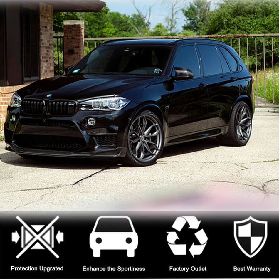 For BMW X5M F85 X6M F86 Dry Carbon Fiber Add-on Side Mirror Cover Caps