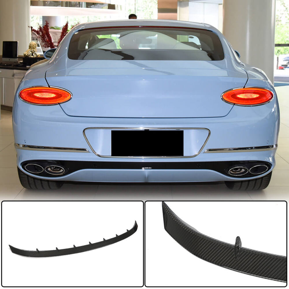 For Bentley Continental GT 2019-2022 Dry Carbon Fiber Rear Trunk Boot Spoiler Wing Lip