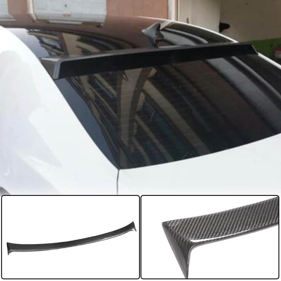 For Cadillac ATS Sedan Carbon Fiber Rear Roof Spoiler Window Wing Lip