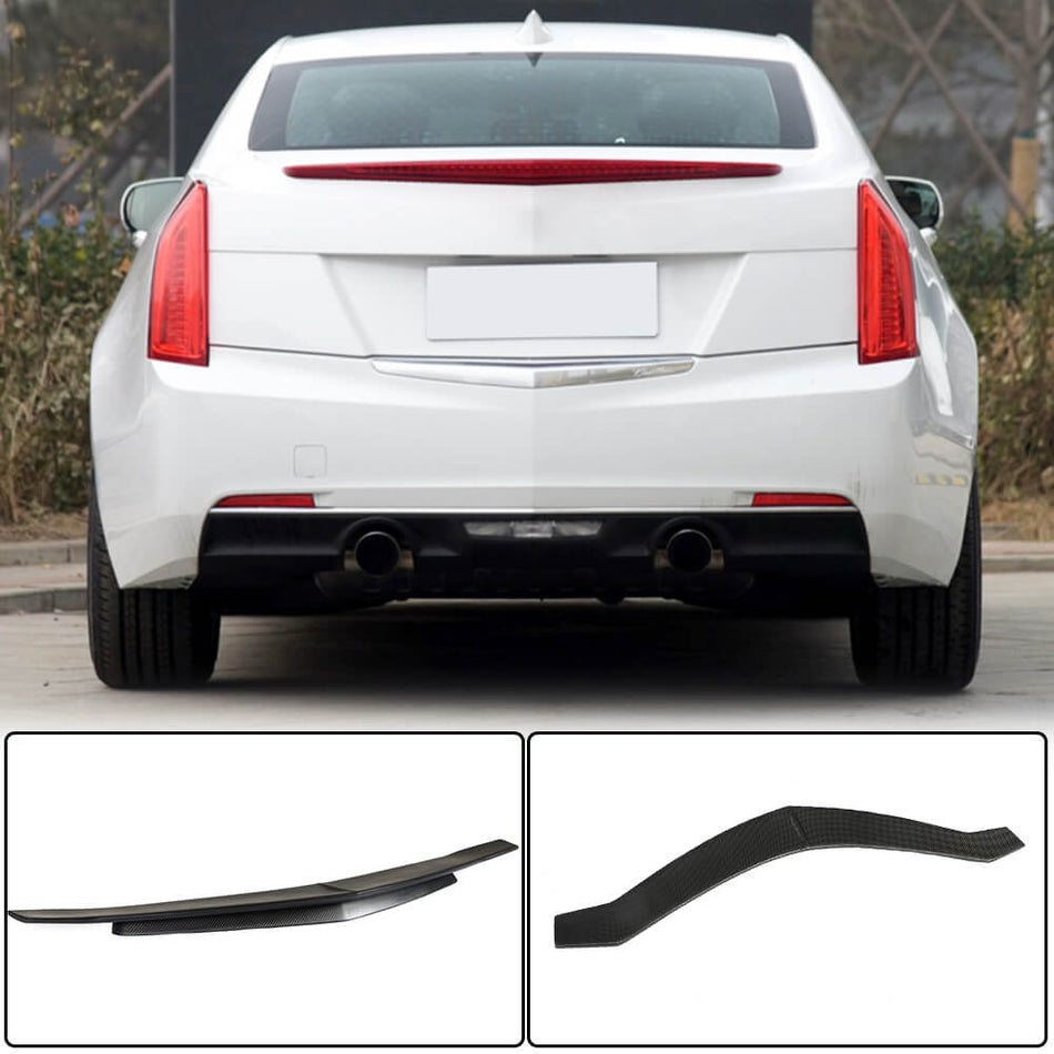 For Cadillac ATS Sedan Carbon Fiber Rear Trunk Spoiler Boot Wing Lip
