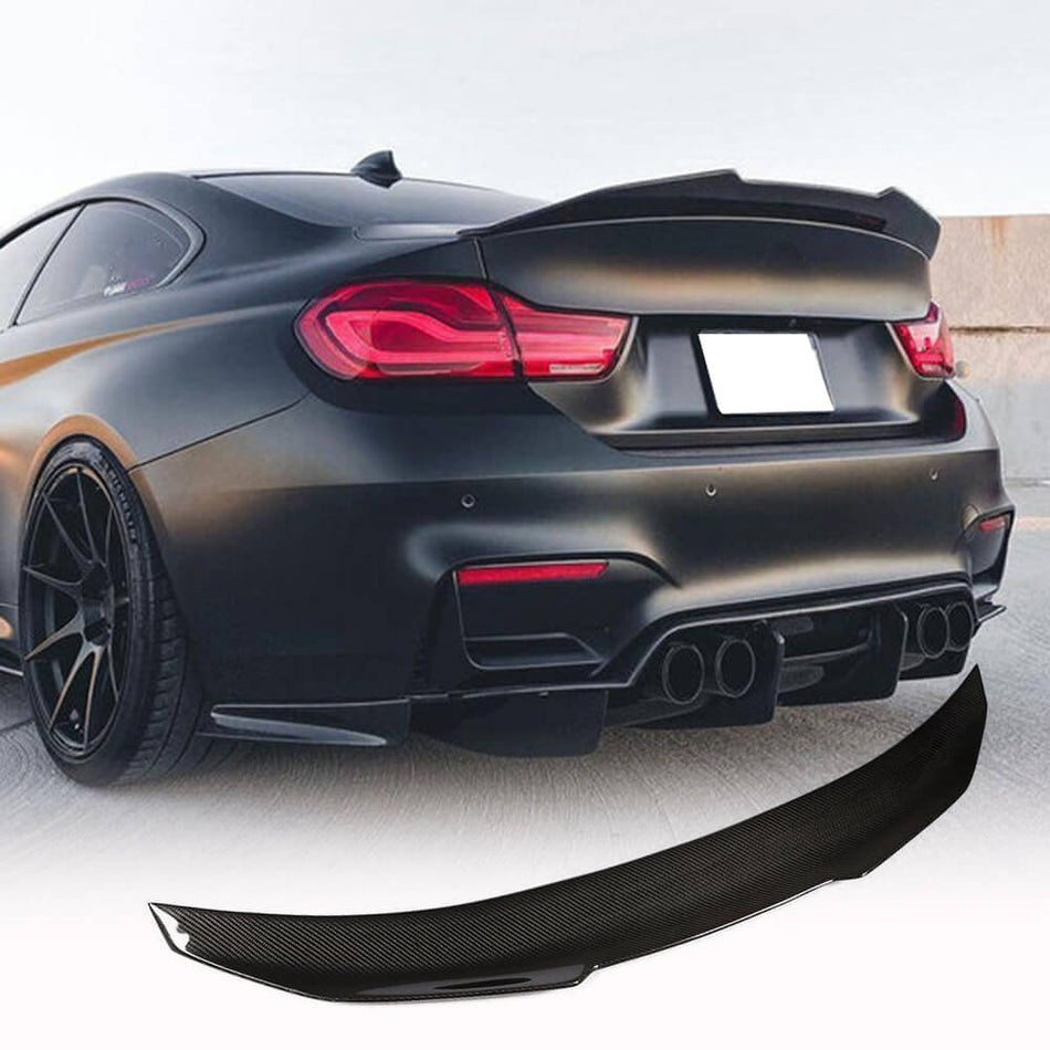 For BMW F82 M4 Coupe Carbon Fiber Rear Trunk Spoiler Boot Wing Lip Body Kit