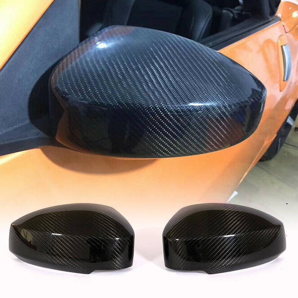 For Nissan 350Z 2003-2006 Dry Carbon Fiber Side Rearview Mirror Cover Caps Pair