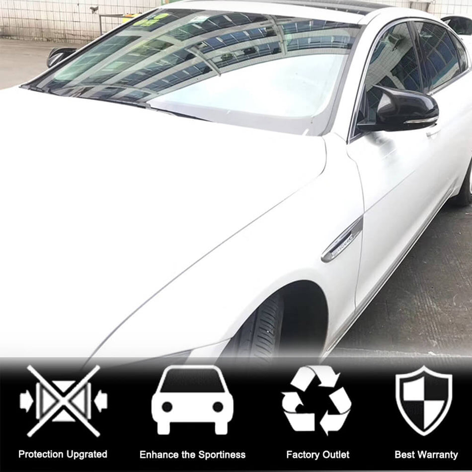 For Jaguar XE/XF/XJ/XK Carbon Fiber Replacement Side Rearview Mirror Cover Caps Pair