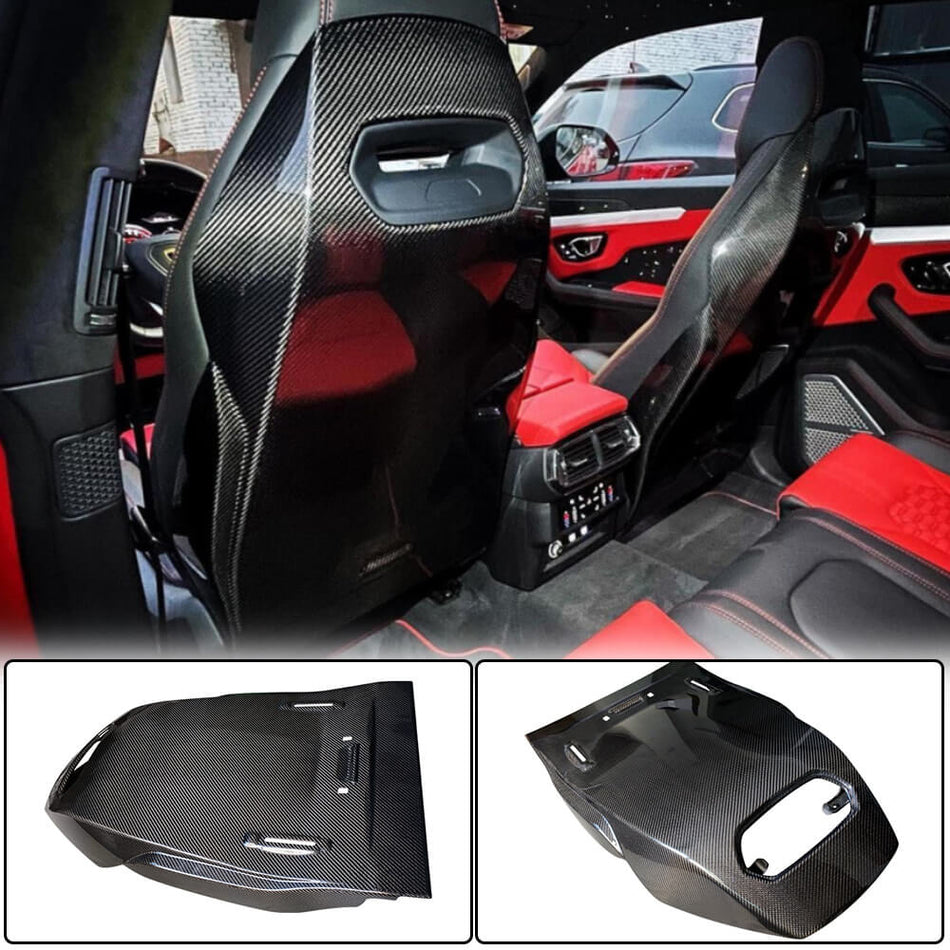 For Lamborghini Urus Dry Carbon Fiber Racing Front Seatback Cover Set 2pcs
