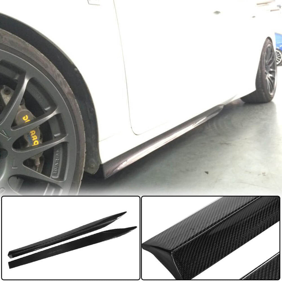 For Lexus GS GS350 2012-2015 Carbon Fiber Side Skirts Door Rocker Panels Extension Lip